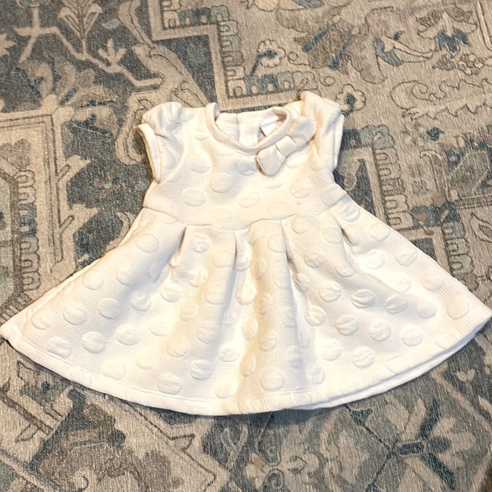 Cream Polka Dot Infant dress